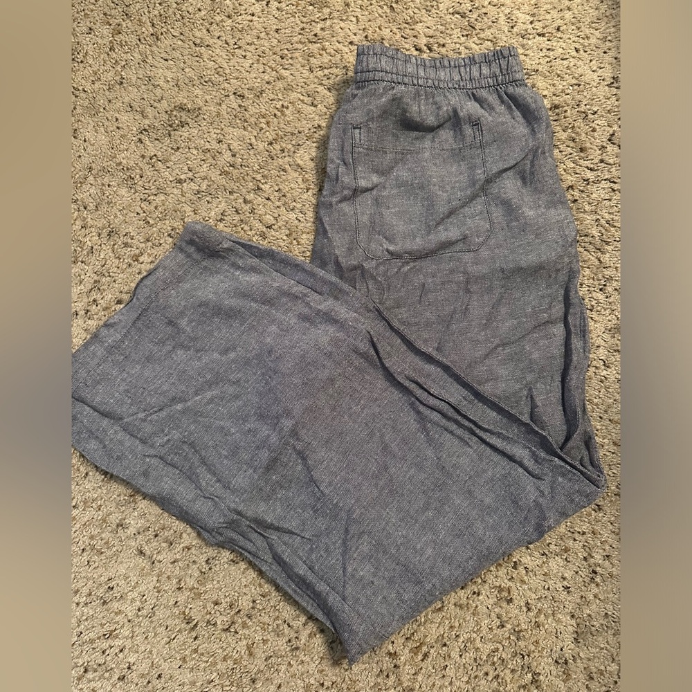 Old Navy medium tall wide leg linen pants